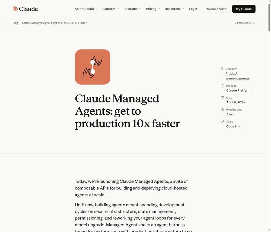 Claude Managed Agents Overview