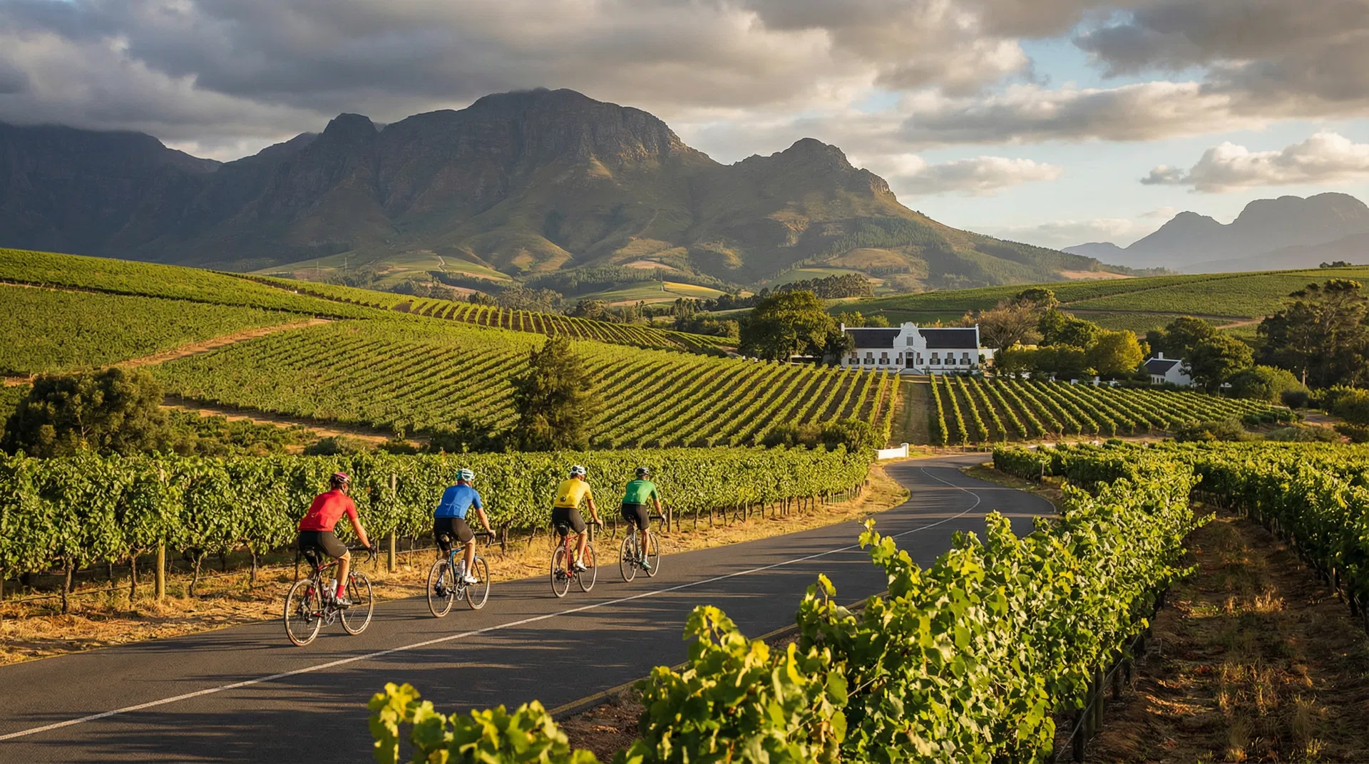 Cycling through Cape Winelands