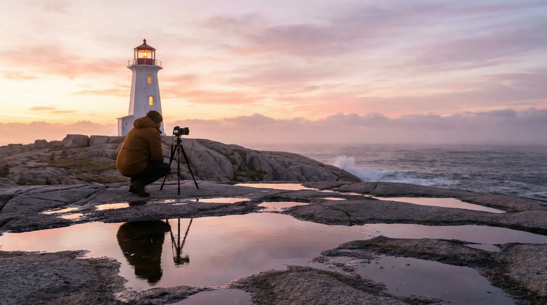 Photographer at Peggys Cove