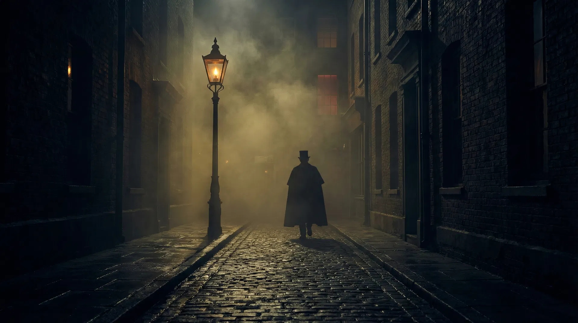 Foggy Victorian London street