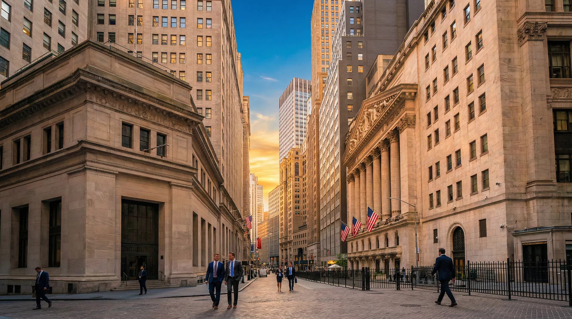 Wall Street financial district