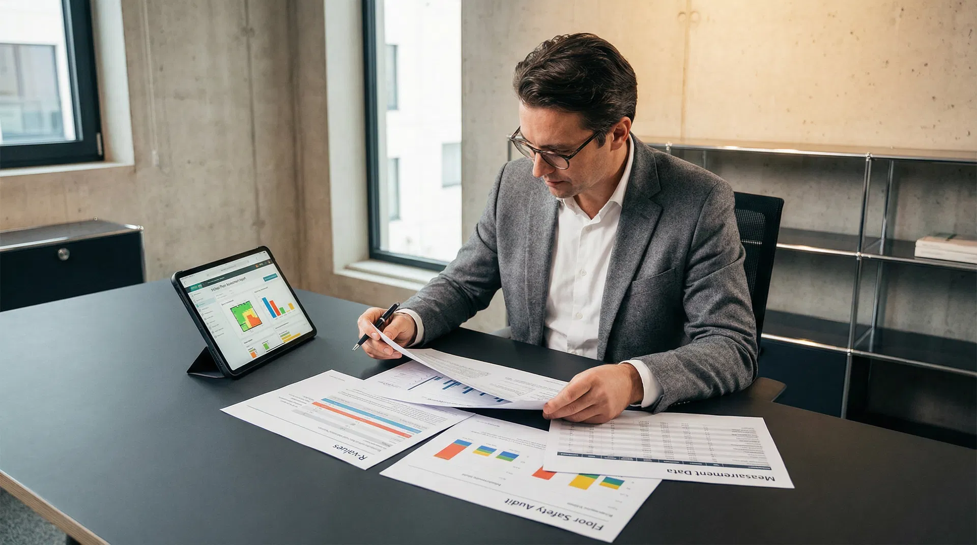 Fachgutachter prüft Messberichte