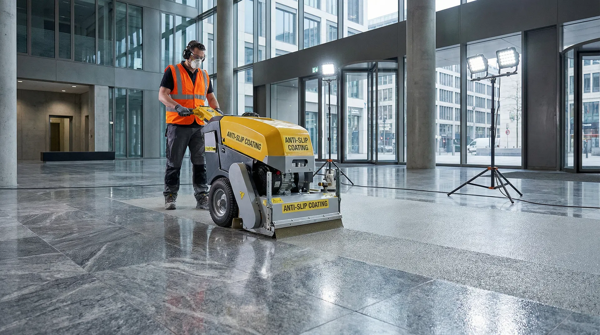 Professionelle Bodenbehandlung zur Rutschhemmung
