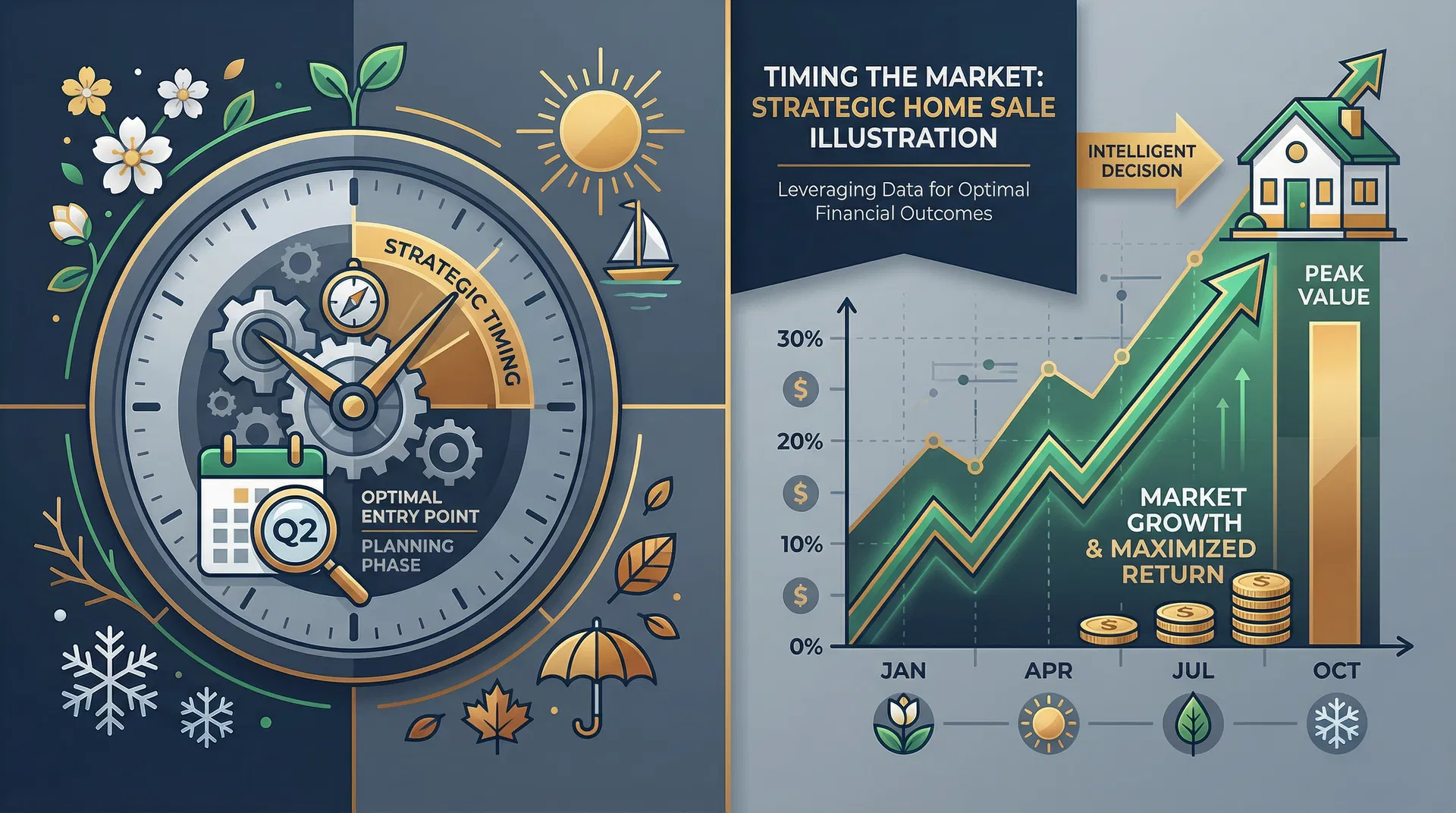 Strategic Home Sale Timing - Calendar, market trends, and seasonal considerations for optimal selling