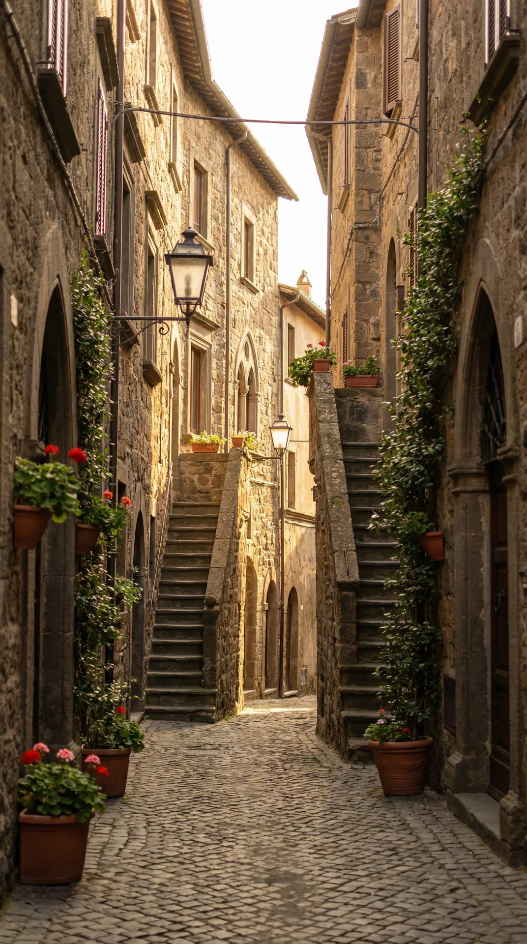 Vicolo medievale del quartiere San Pellegrino a Viterbo
