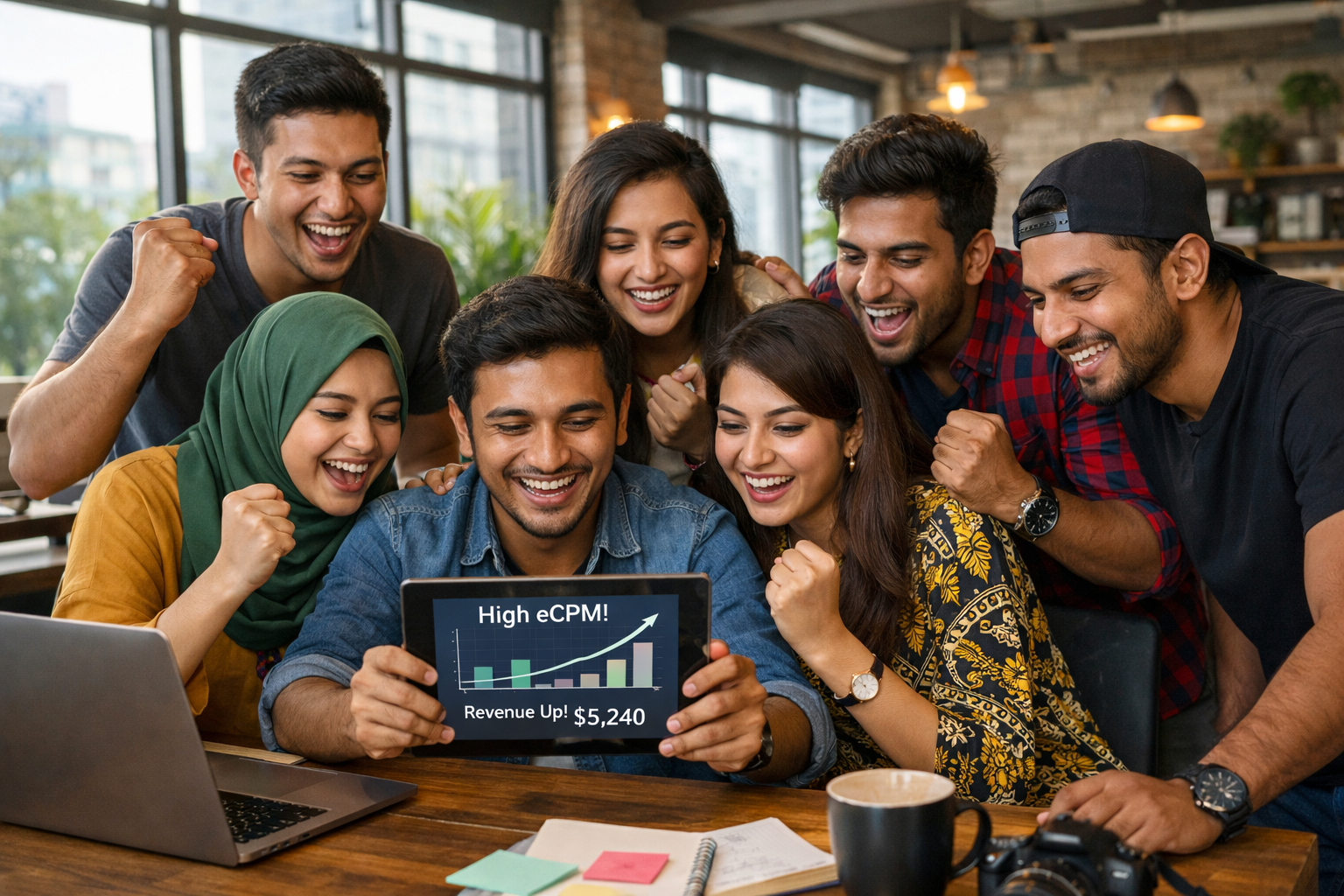 AdX earnings in Bangladesh Bangladeshi digital entrepreneurs celebrating high AdX earnings