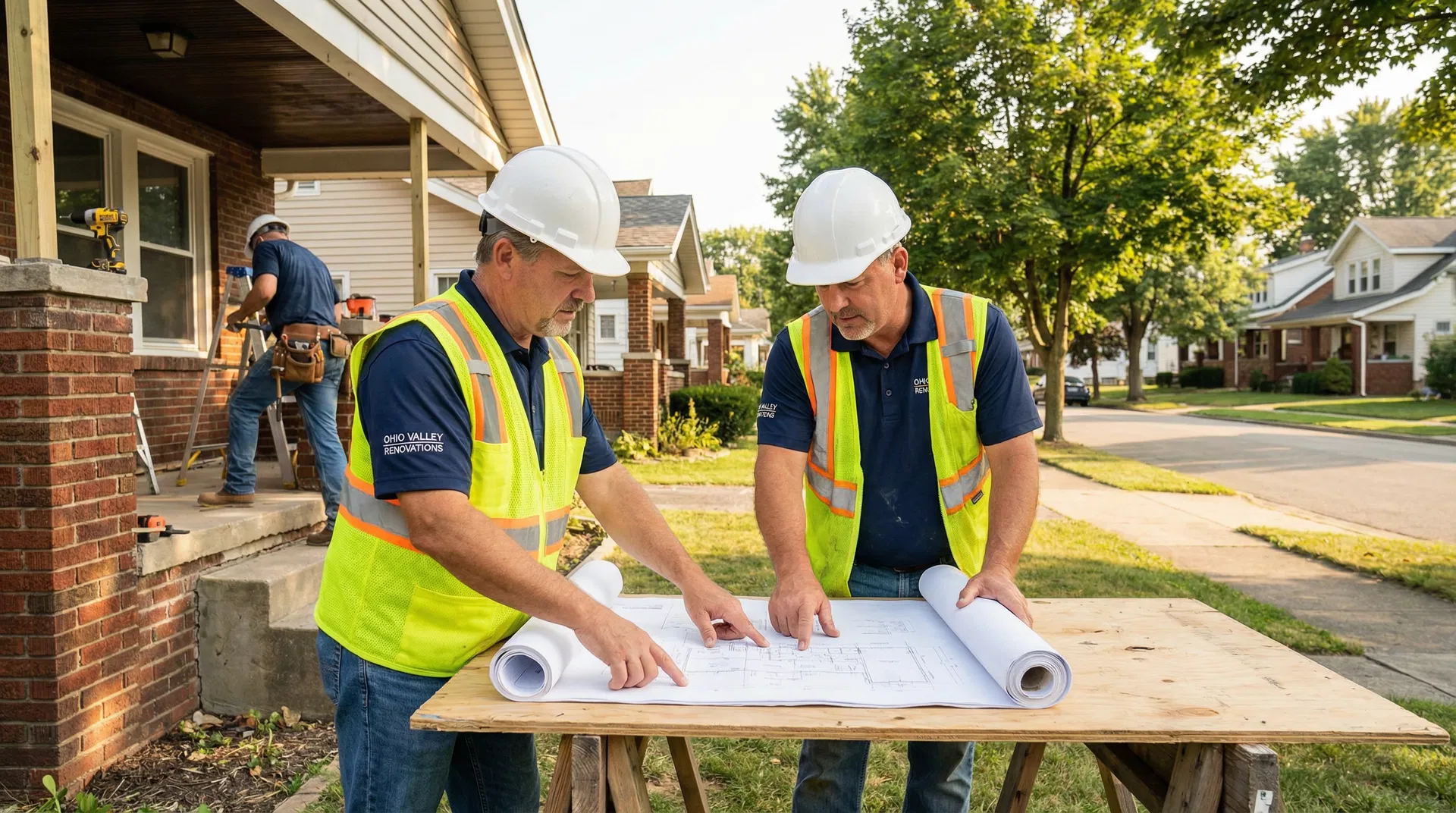 M&M Construction team working in Cincinnati