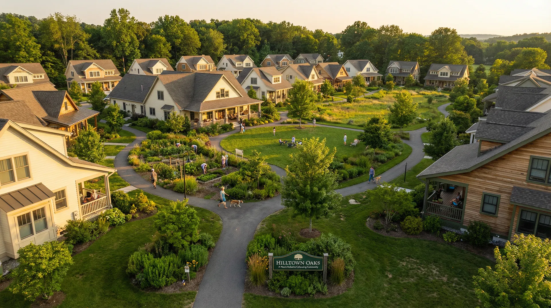 Hilltown Oaks neuro-inclusive cohousing community