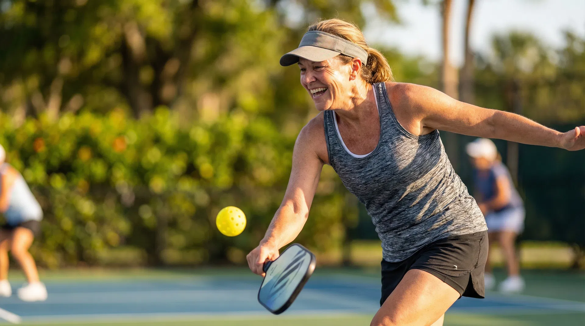 Patient enjoying pickleball after vestibular rehabilitation