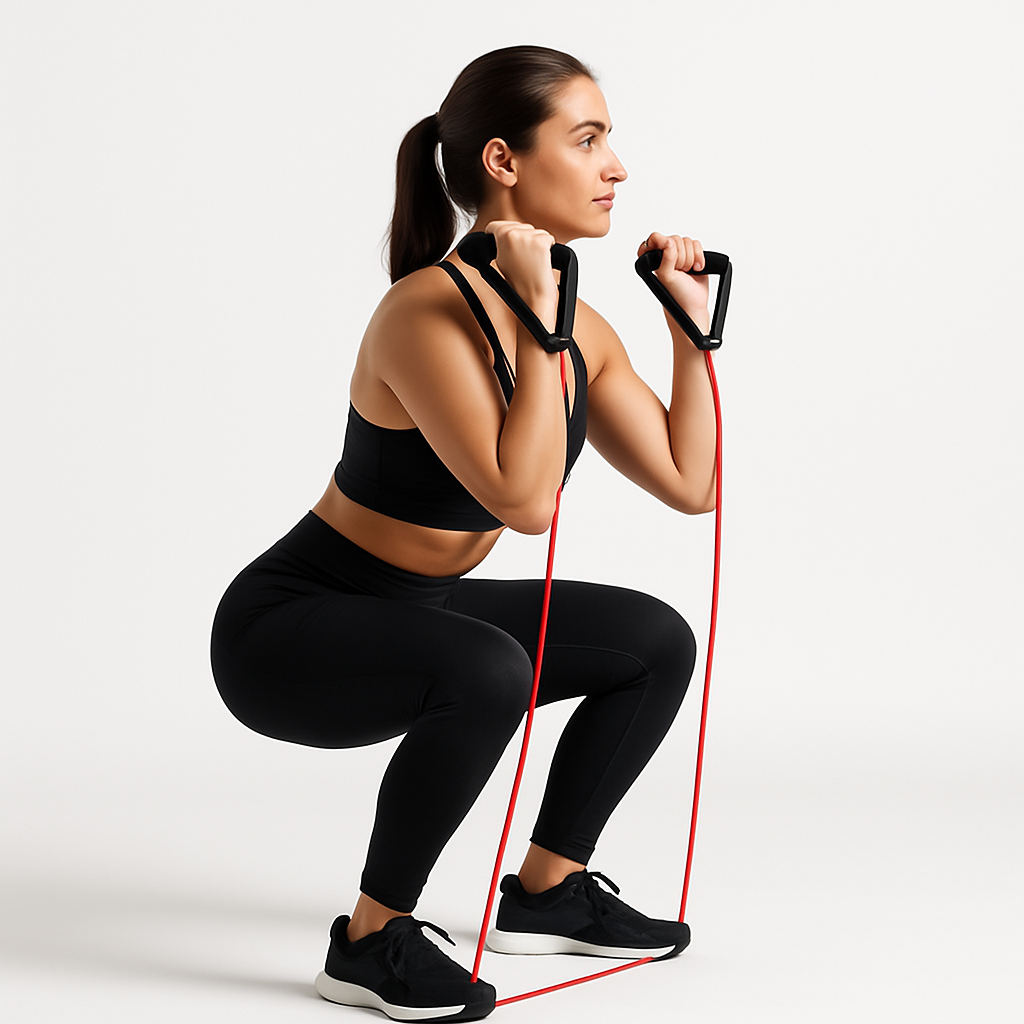 Resistance Band Squat Demonstration