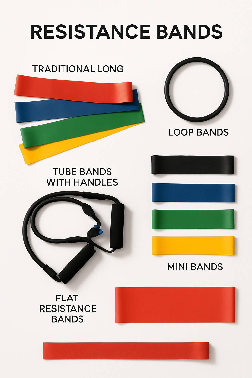 Types of Resistance Bands Infographic