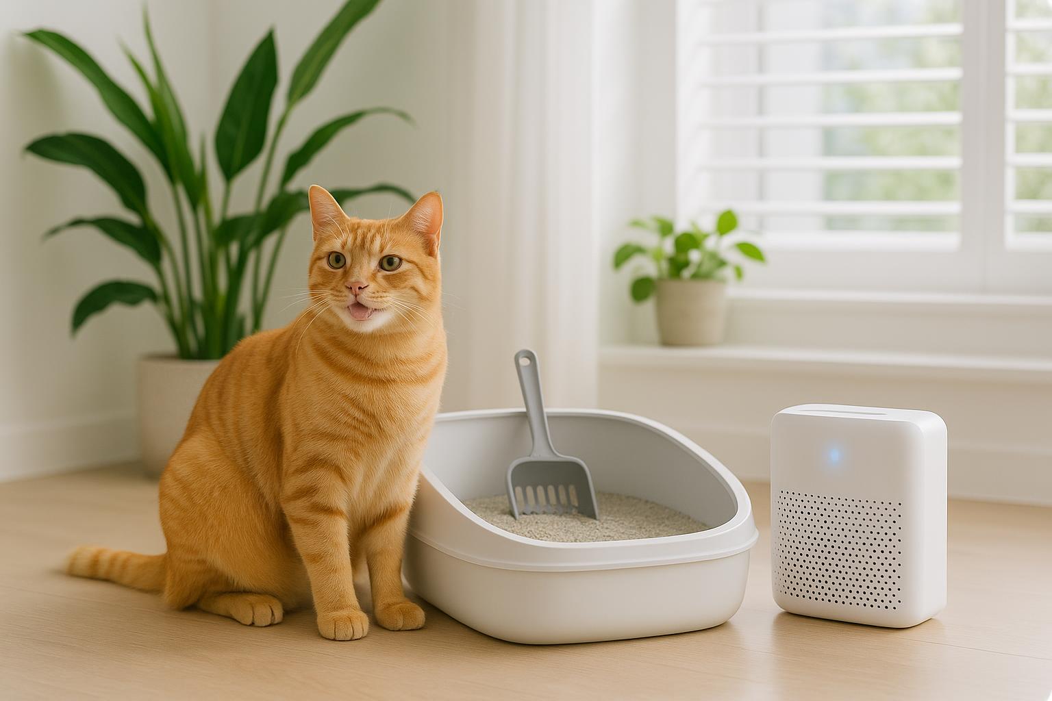 Hoofdafbeelding van een geurloze kattenbak setup