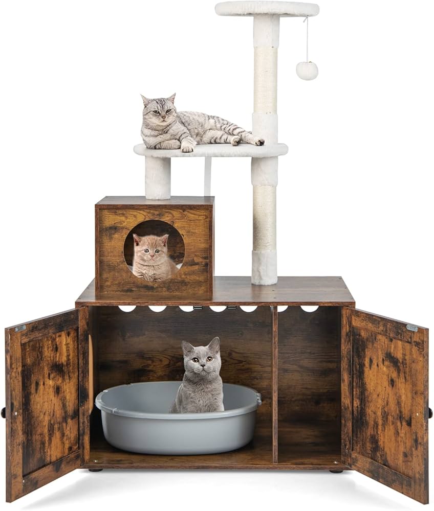Modern kattenmeubel met kattenbak