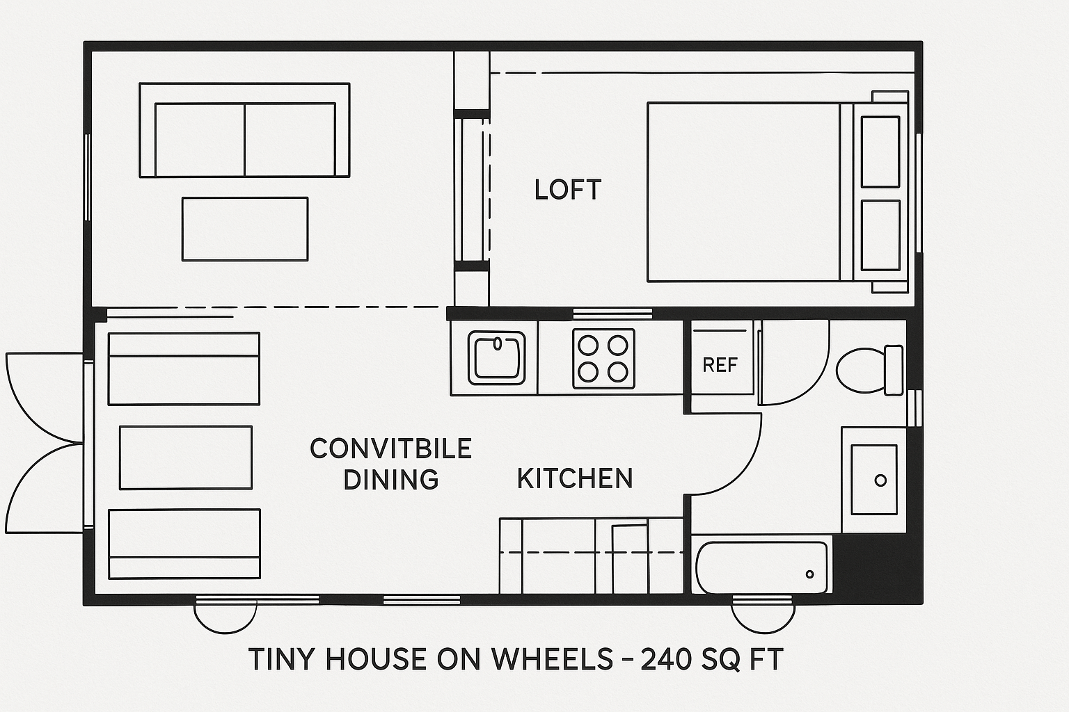Galley Kitchen THOW