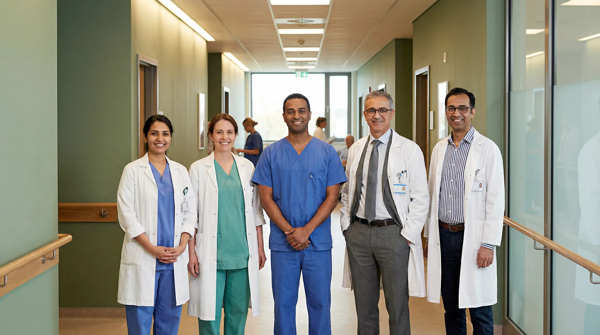 Diverse team of healthcare providers collaborating