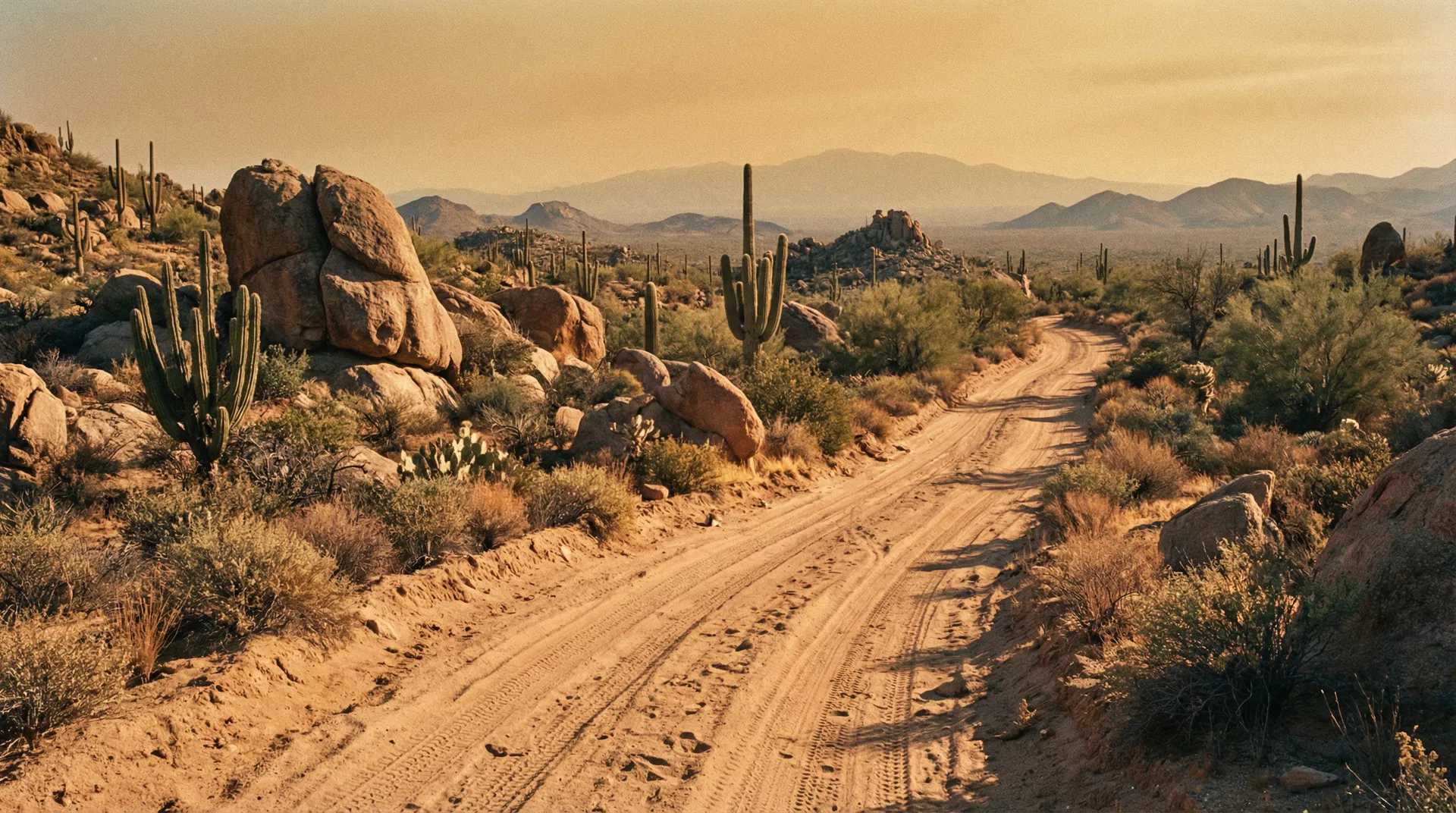 Desert trail through Baja California