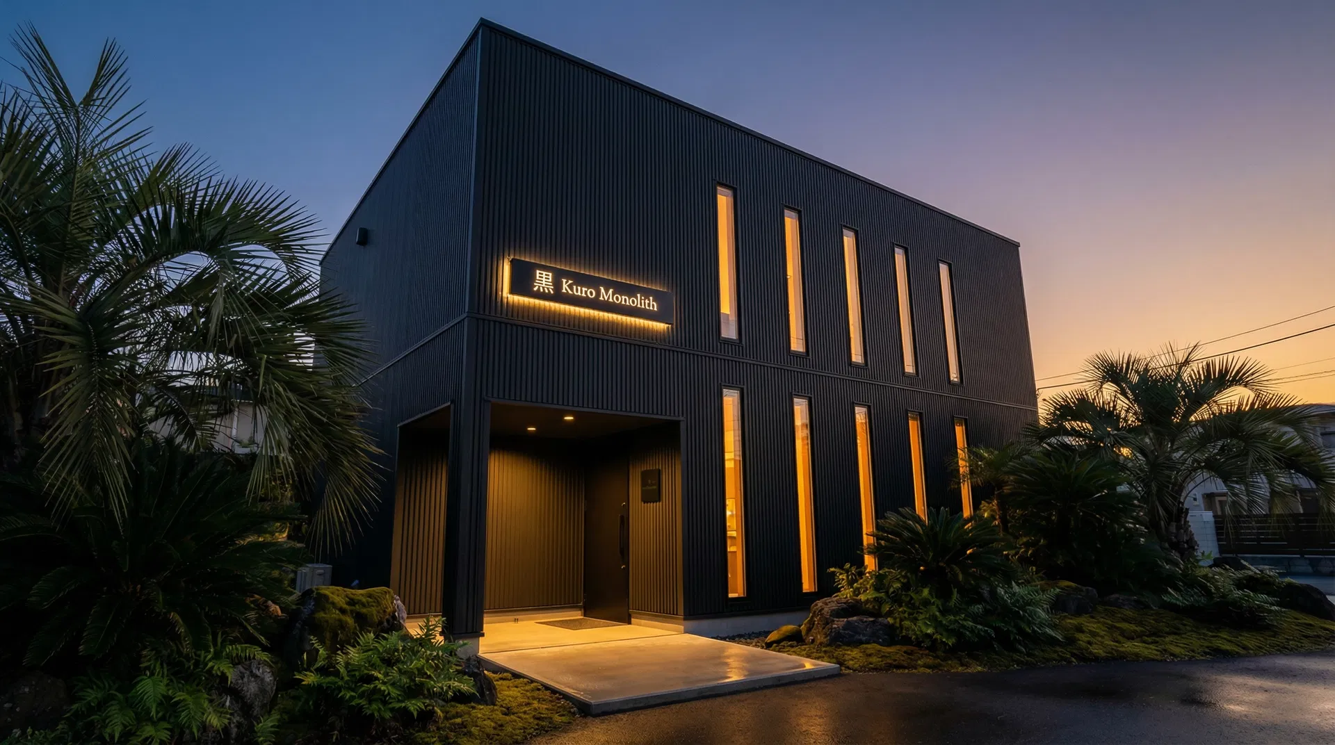 Senja exterior at dusk