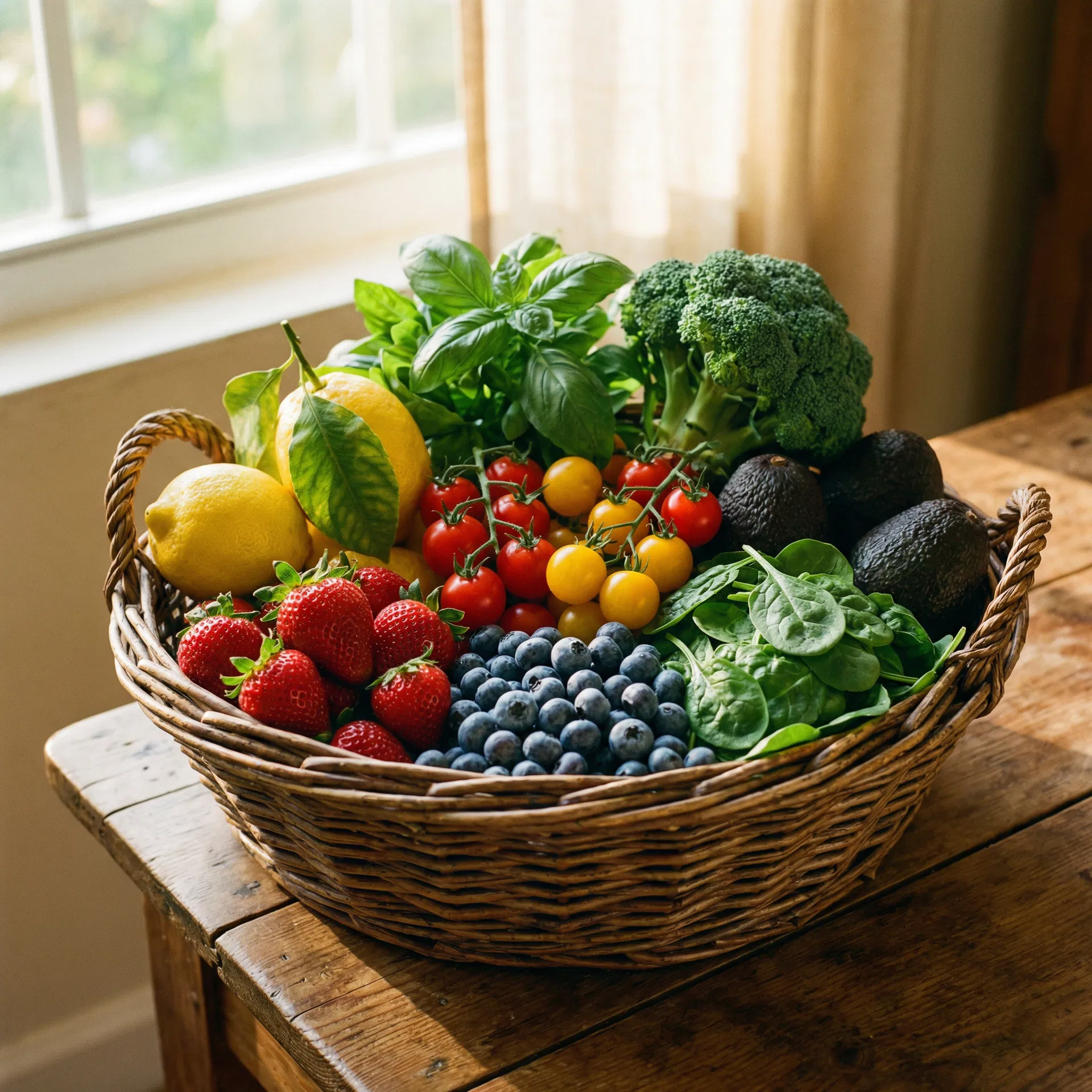 Fresh produce basket