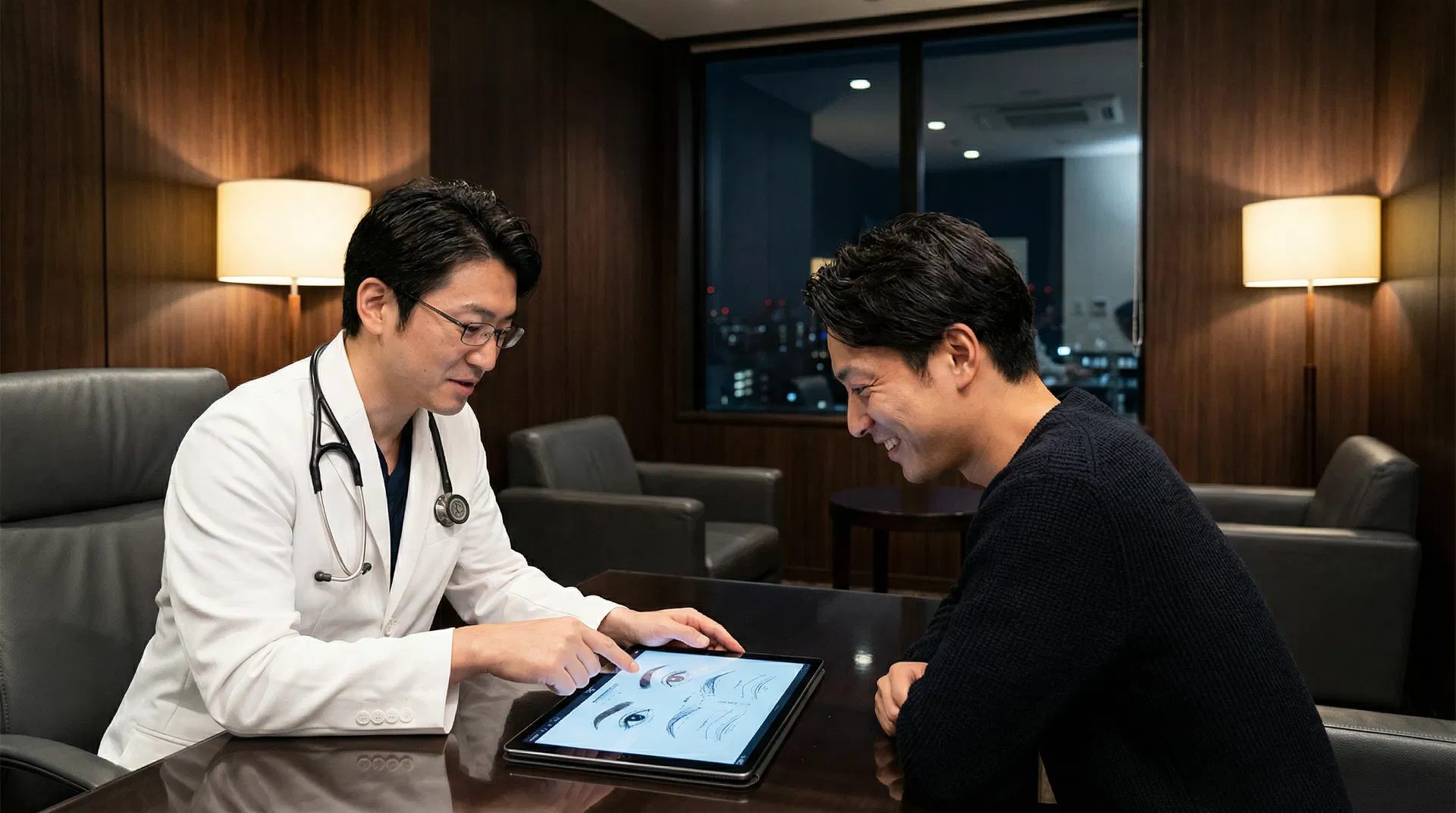 アートメイク施術のカウンセリング風景