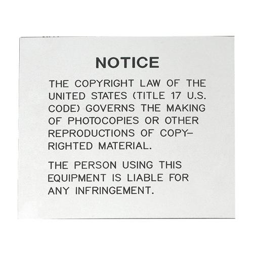 Legal notice regarding copyright and infringement liability for stock photos