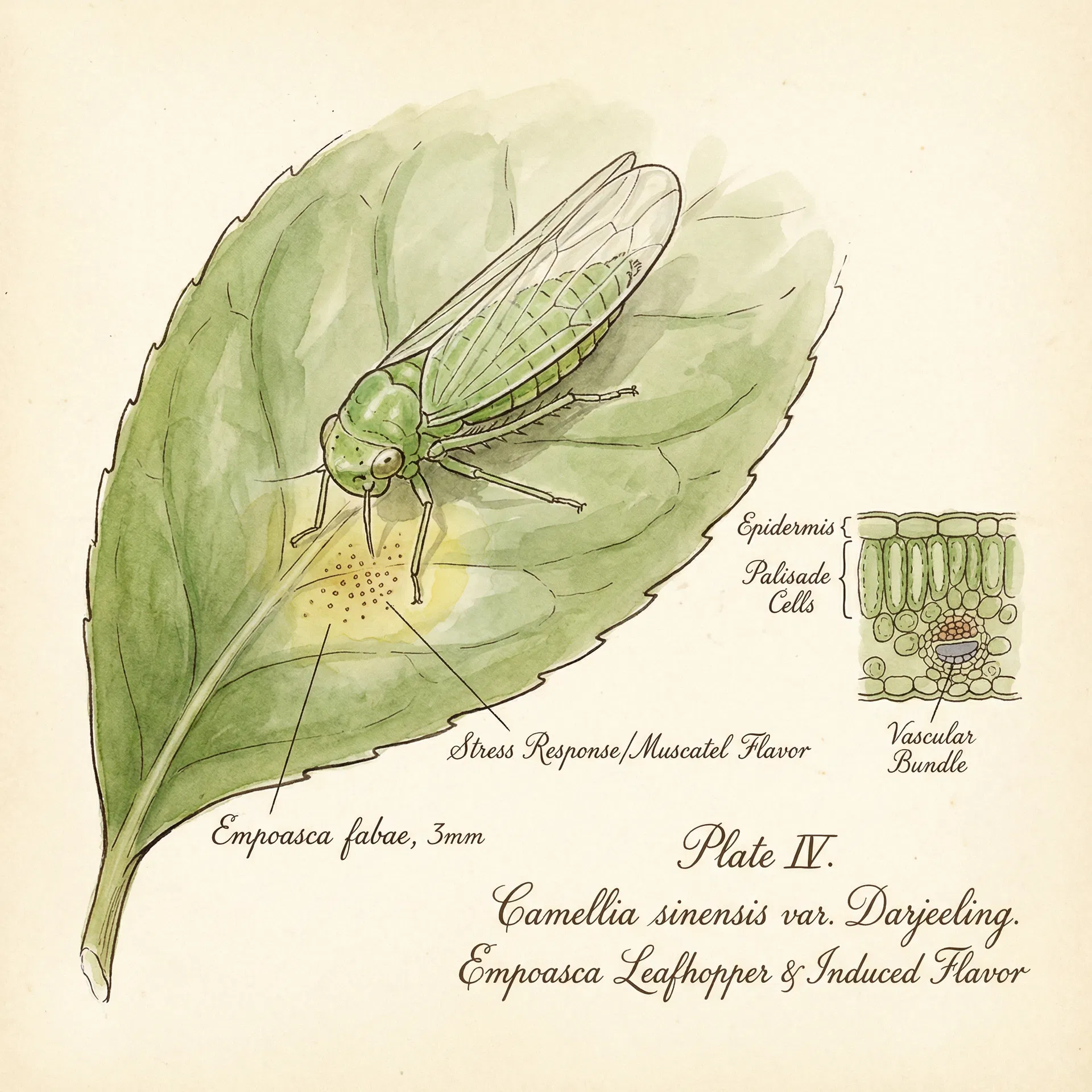 マスカテルフレーバーの科学 - ヨコバイと茶葉