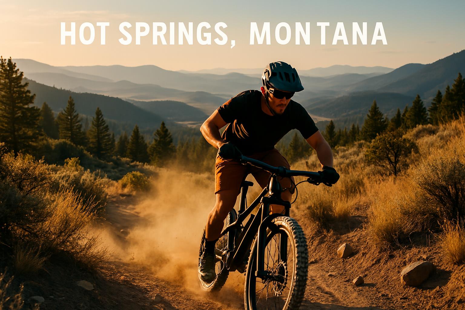 Adventurous mountain biking in Hot Springs, Montana