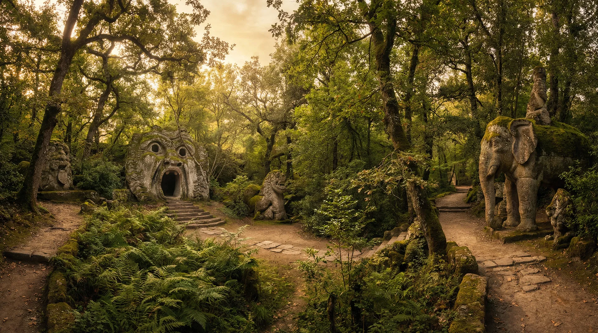 The Sacro Bosco of Bomarzo – monumental sculptures in the woodland