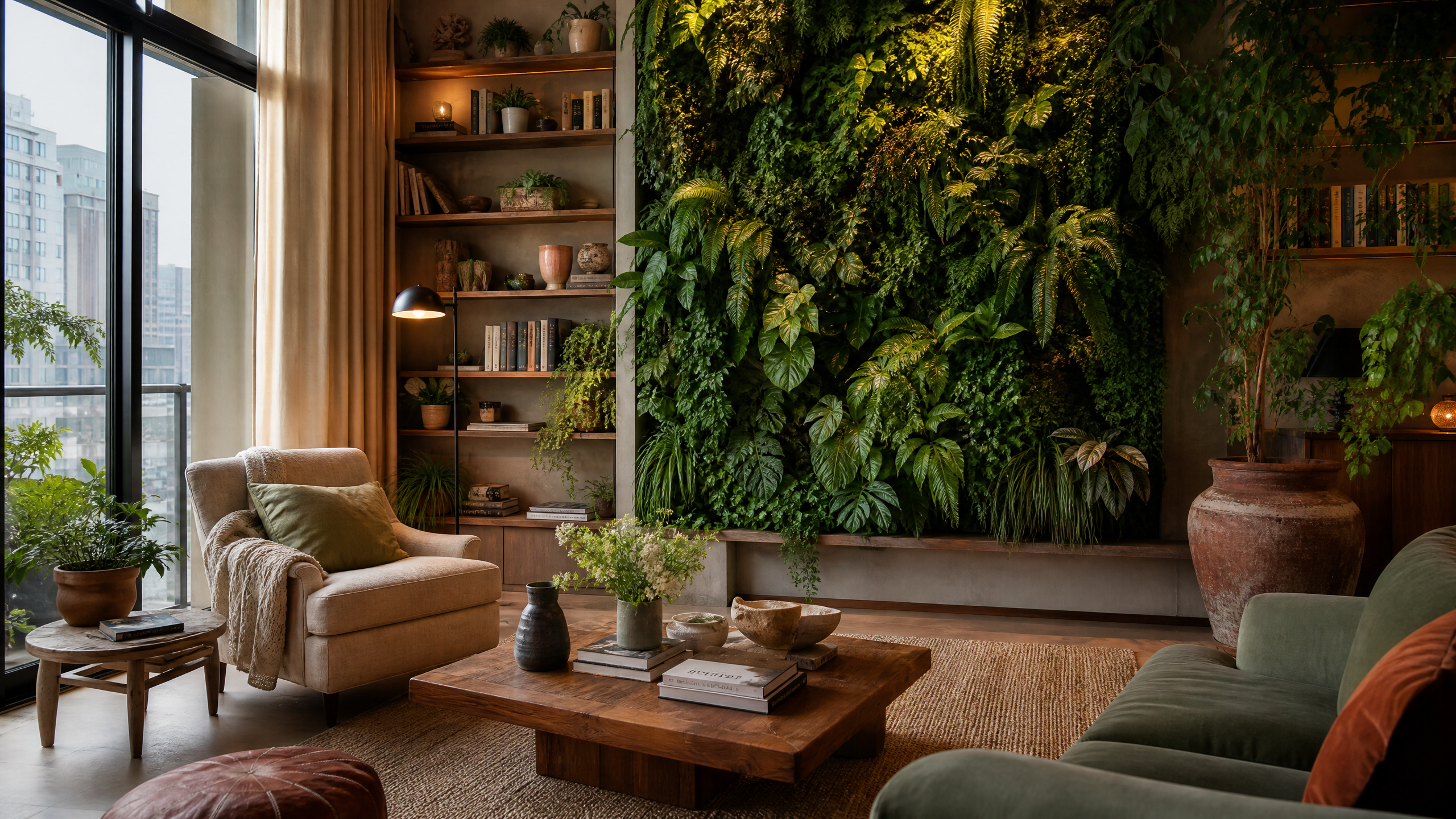 Plantas na janela