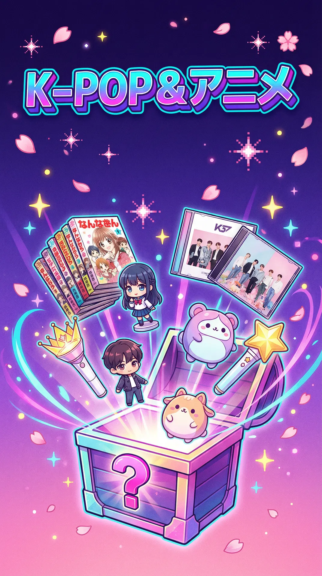 K-Pop & Anime - Caja sorpresa premium con Photo cards, posters y merch oficial