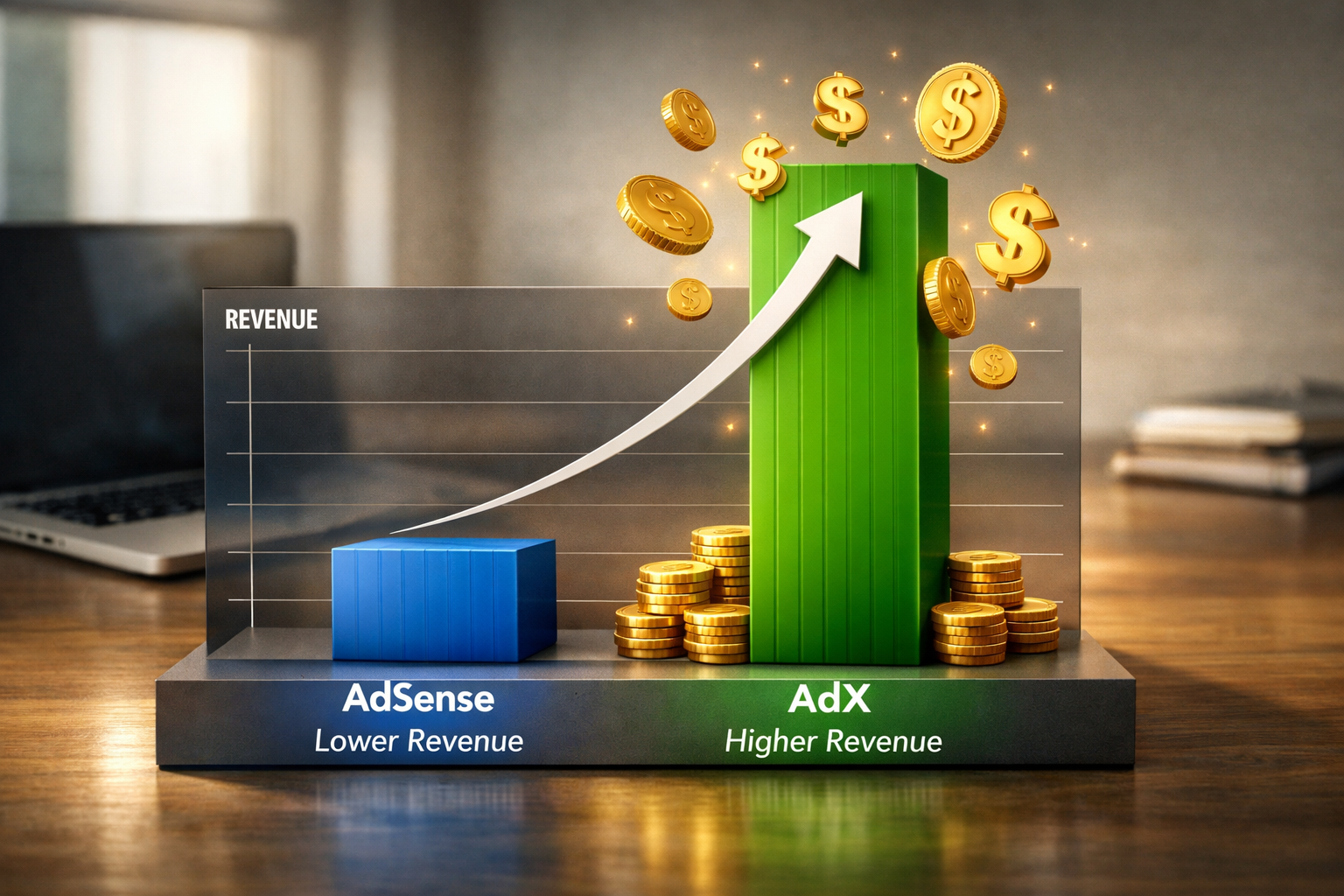 7 Proven Ways to Boost Your AdX vs AdSense Earning in 2026 Revenue Growth Chart