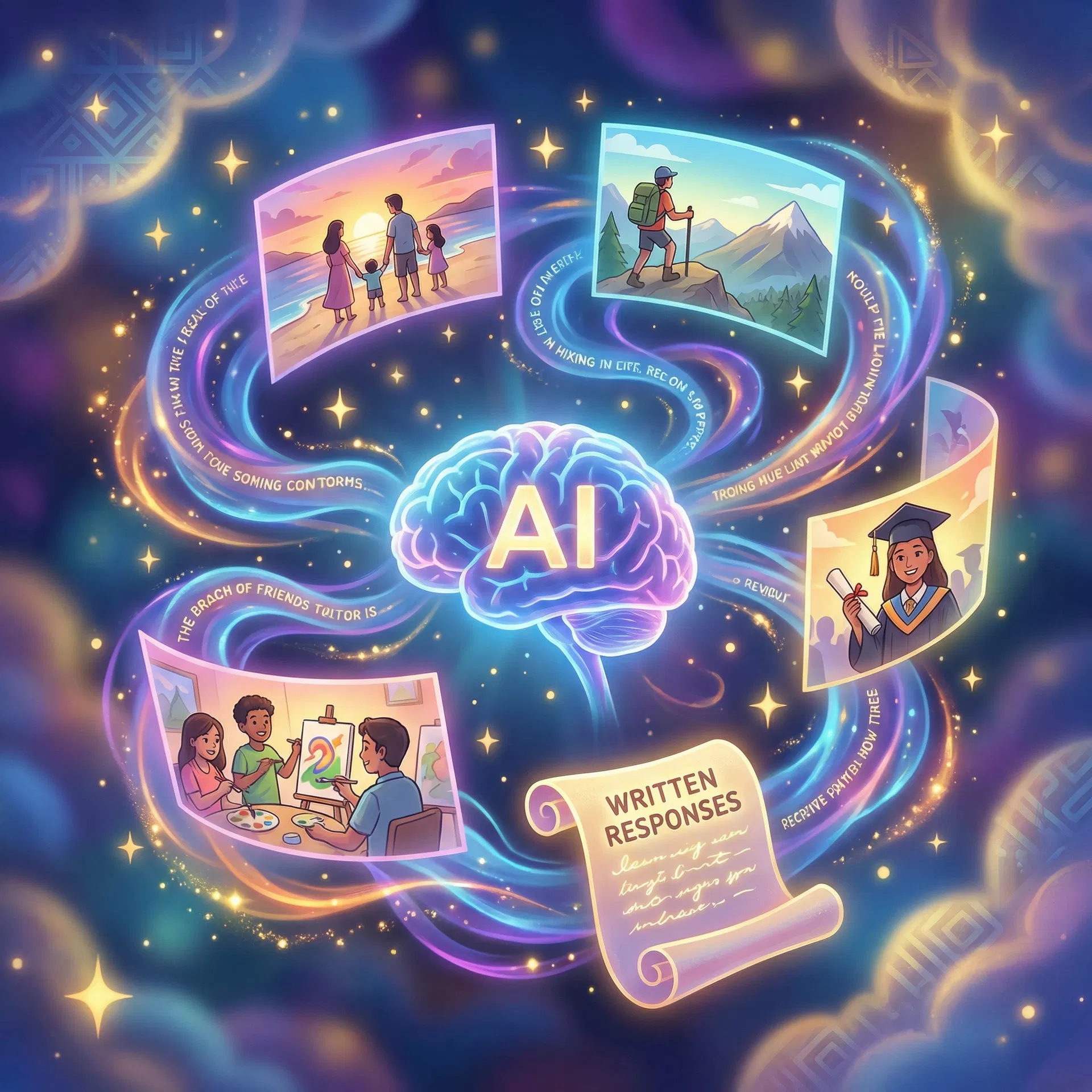 AI transforming responses into storyboard