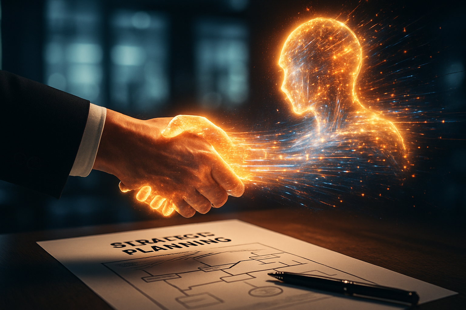 人間とAIが協働しているイメージ