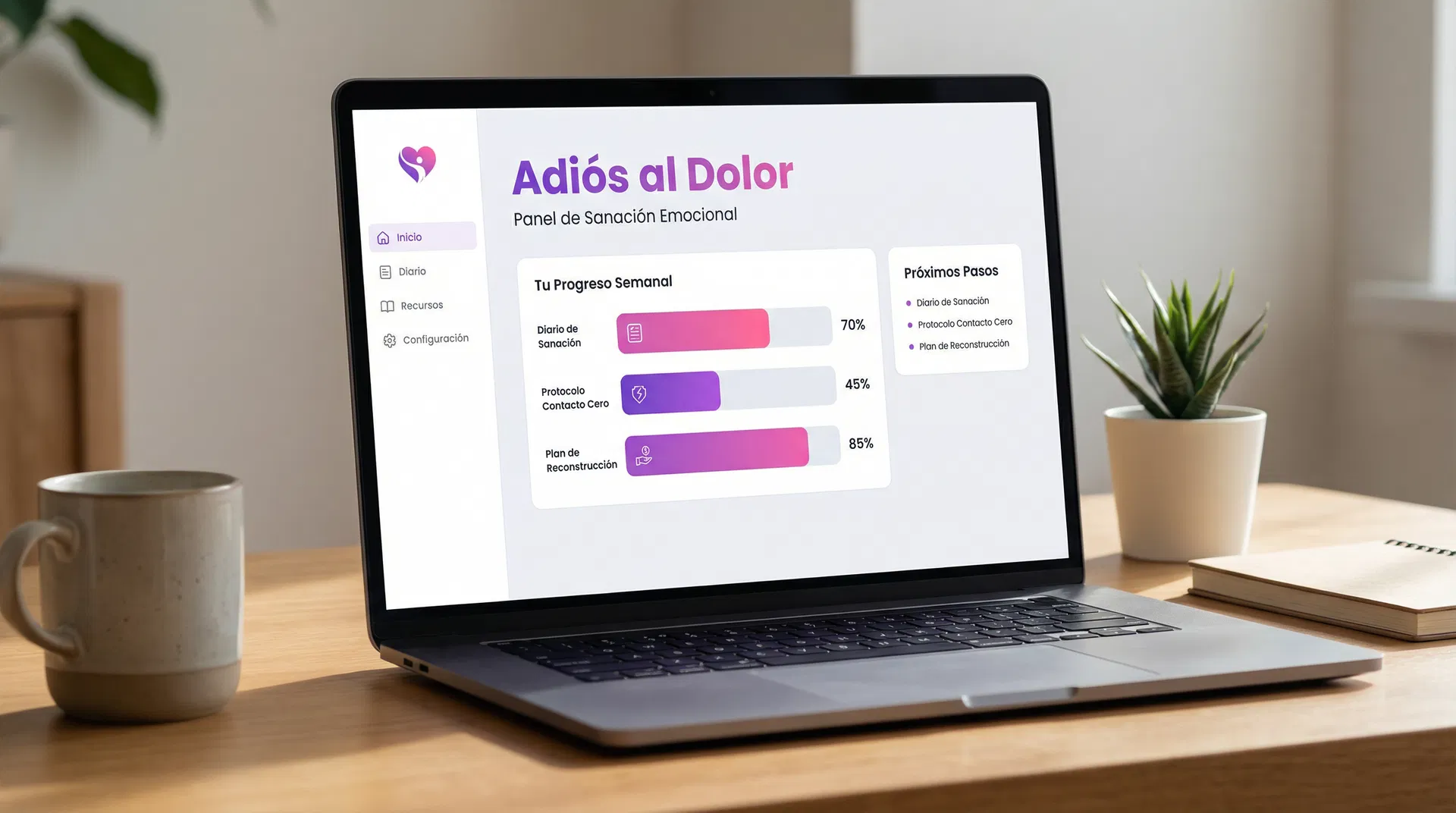 Dashboard Completo en Laptop