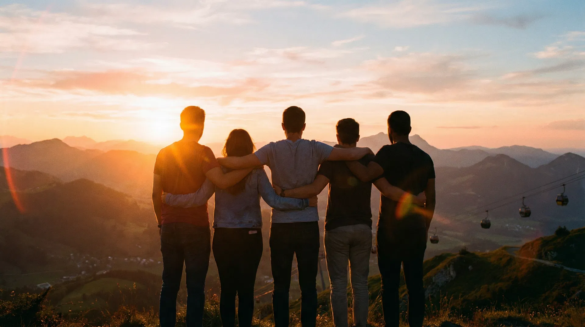 Amigos viajando juntos