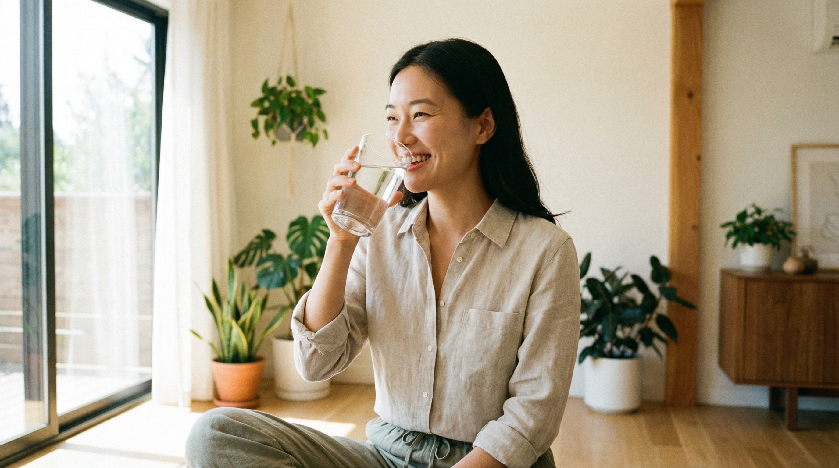 발시버 1000mg 효능·복용법 총정리 | 헤르페스·대상포진 항바이러스제 17 발시버 복용 시 신장 보호를 위해 충분한 수분을 섭취하는 건강한 모습