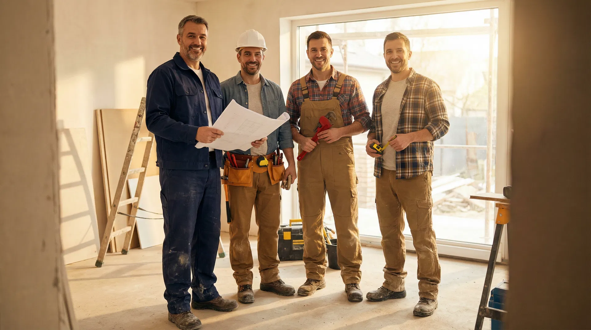 Professional contractor team
