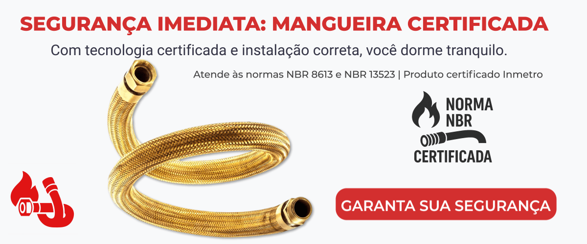 Mangueira de gás certificada