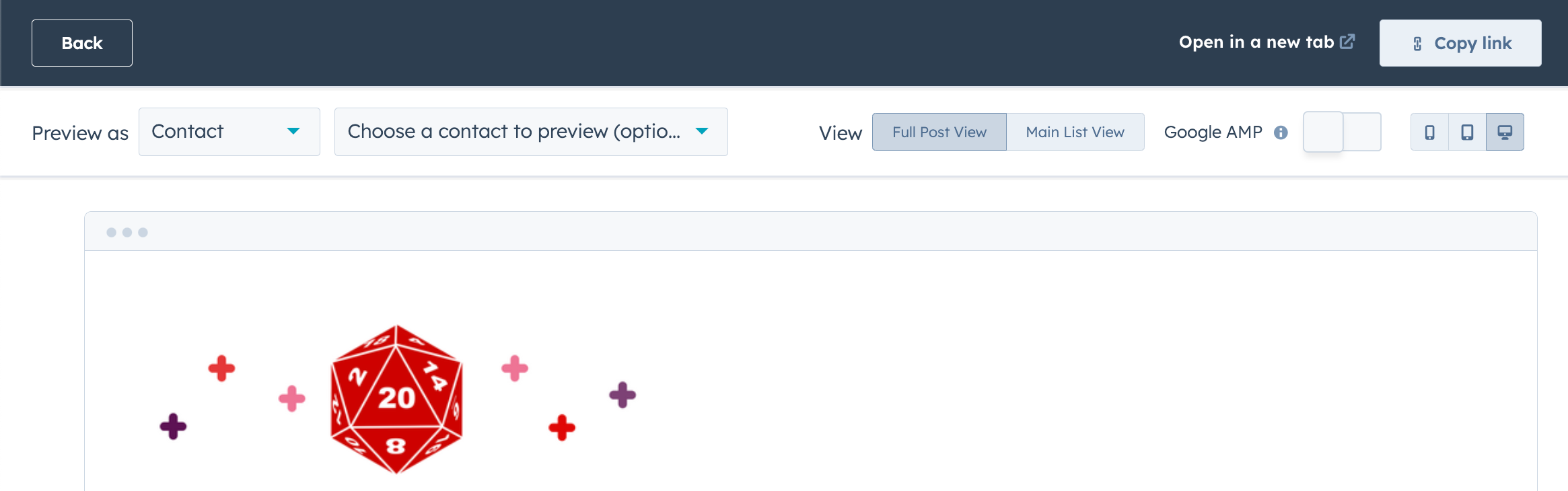 HubSpot Blog Editor Interface