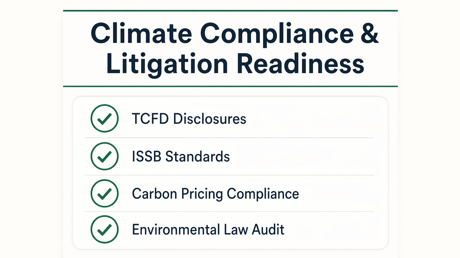 Climate Compliance & Litigation Readiness