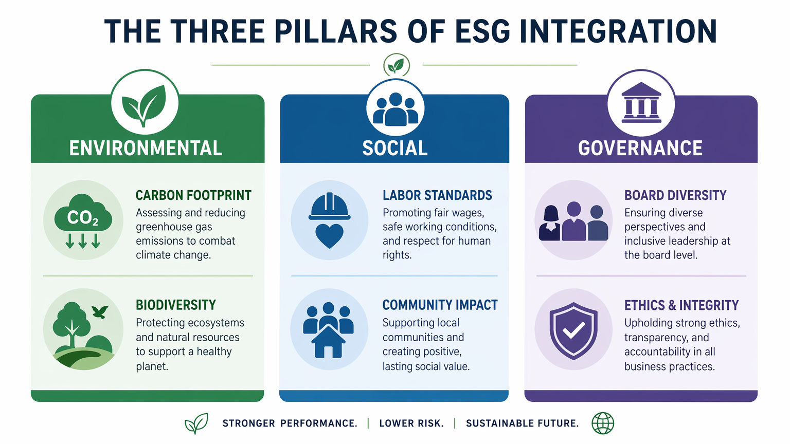 The Three Pillars of ESG Integration