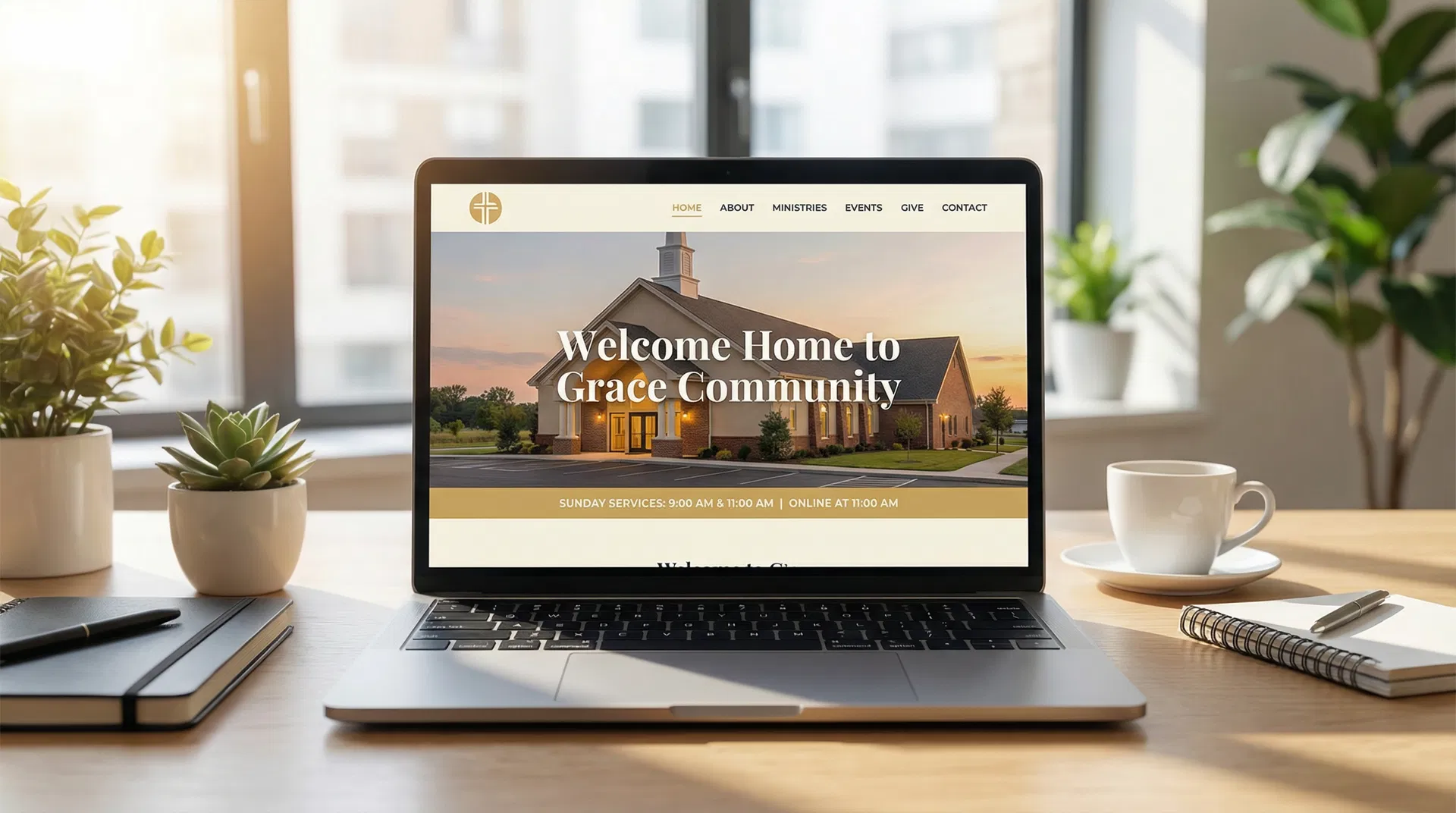 Church Website Homepage Example