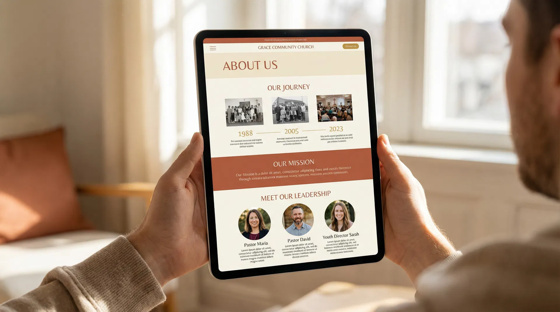 Church Website About Page Example