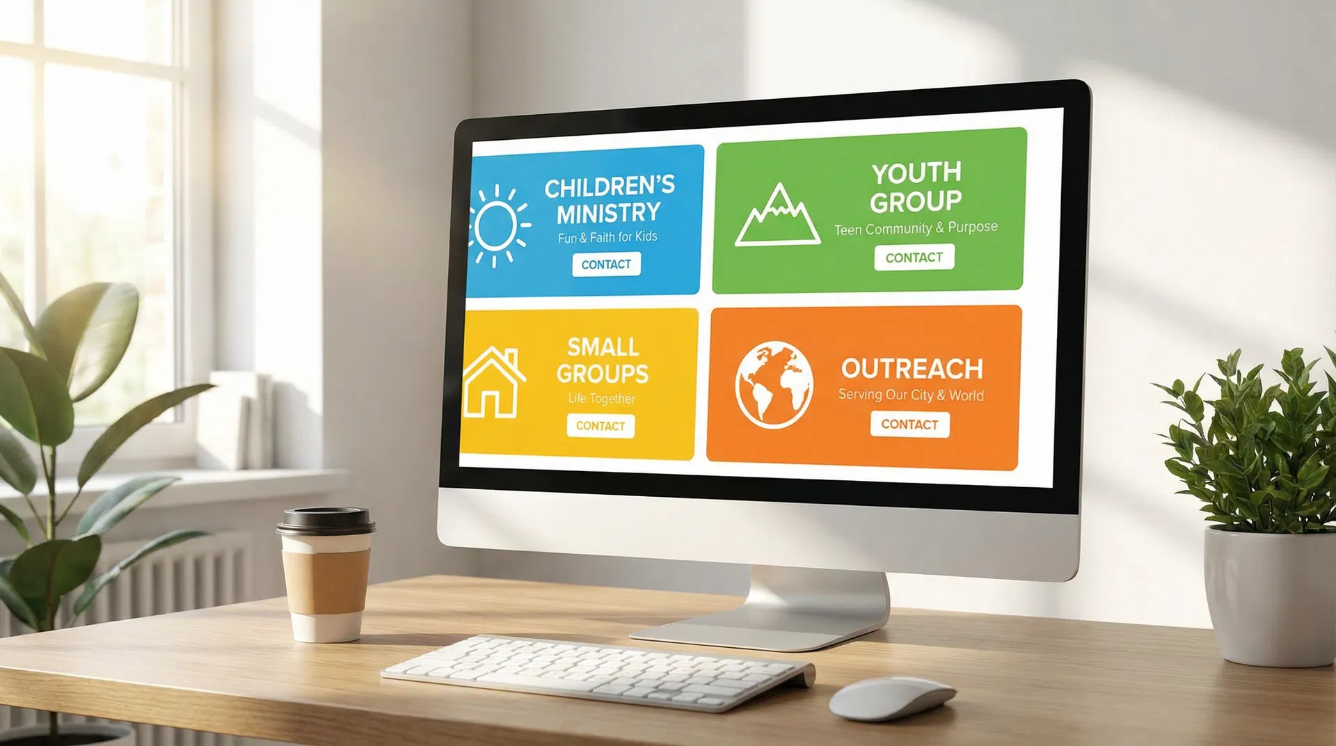 Church Website Ministries Page Example