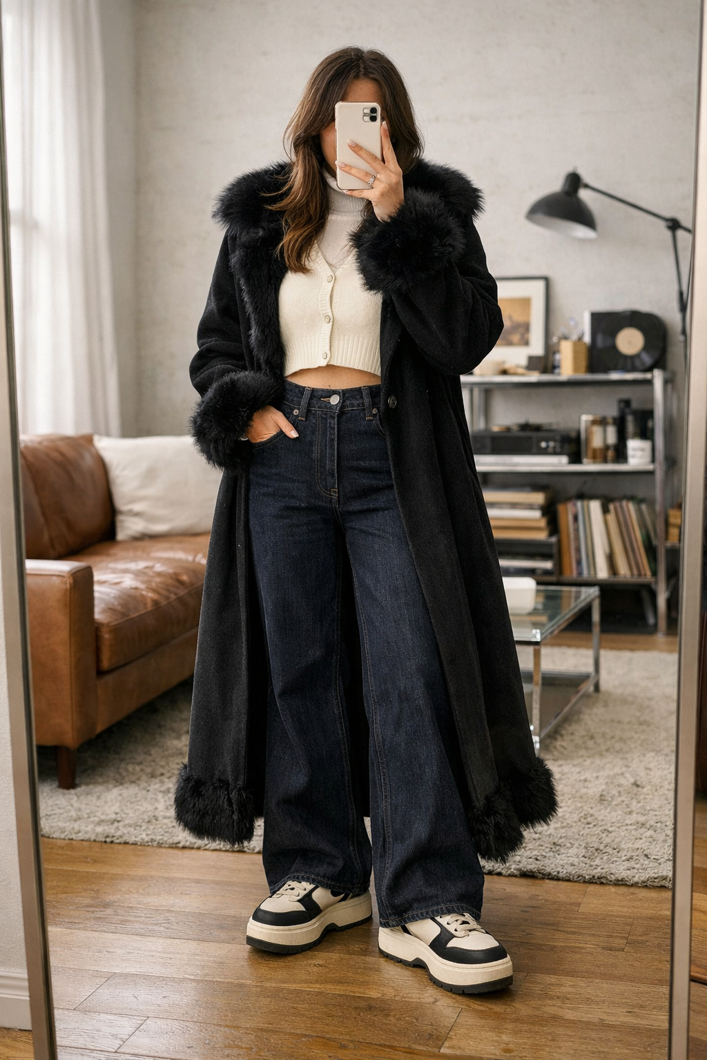 70s Retro Winter Brunch Outfit