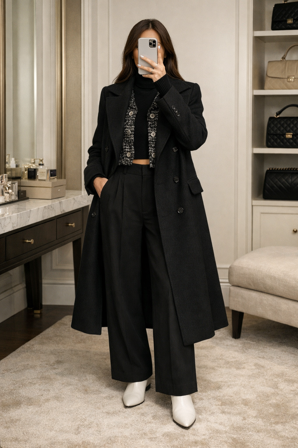 Layered Luxe Winter Brunch Outfit