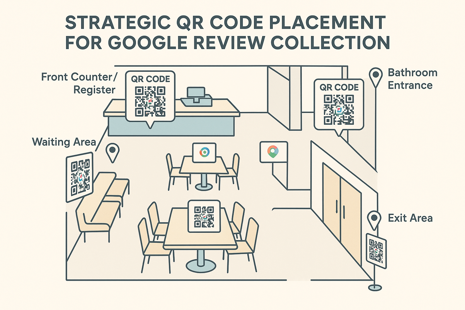 QRコードの戦略的配置