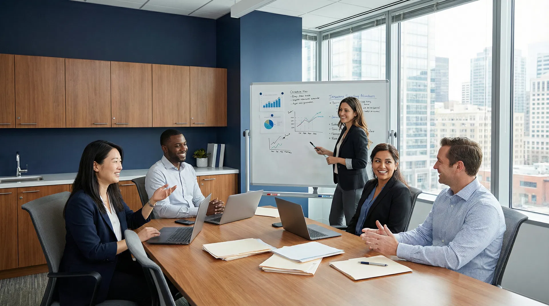 Our professional team in a meeting