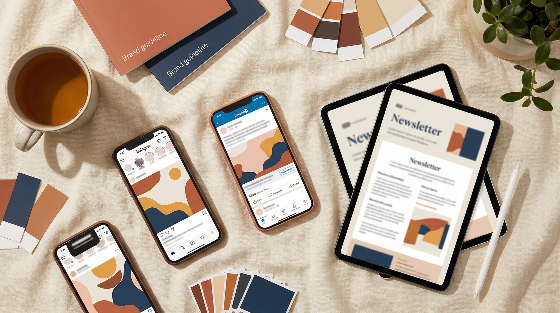 Sociala medier-innehåll och nyhetsbrev