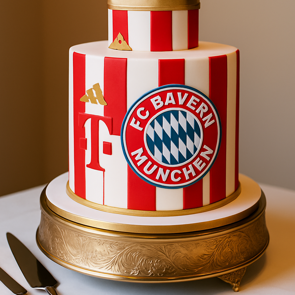 Bolo Bayern Munich Força Vermelha e Branca