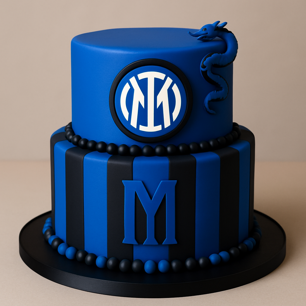 Bolo Inter Milan Nerazzurri Clássico